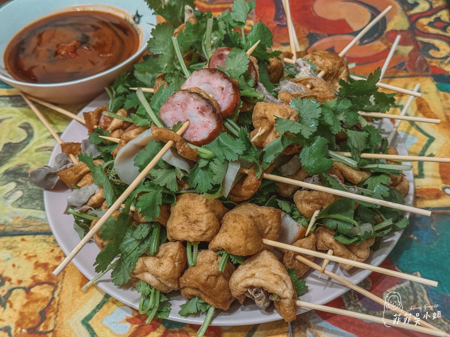 香菜控最愛 宜蘭冬山美食 阿霞ㄟ店一串心 宜蘭特有的銅板小吃 @菲菲吳小姐