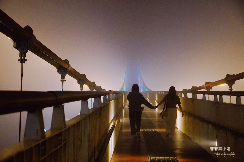 嘉義梅山天空步道，漫步太平雲梯，白天不同夜的美，全台最長景觀吊橋 @菲菲吳小姐