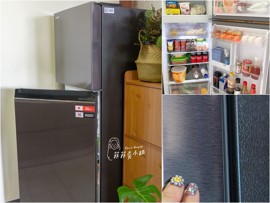 TOSHIBA東芝冰箱，小家庭大容量，精品雙門RT系列，美型銀河灰日本織紋設計 @菲菲吳小姐